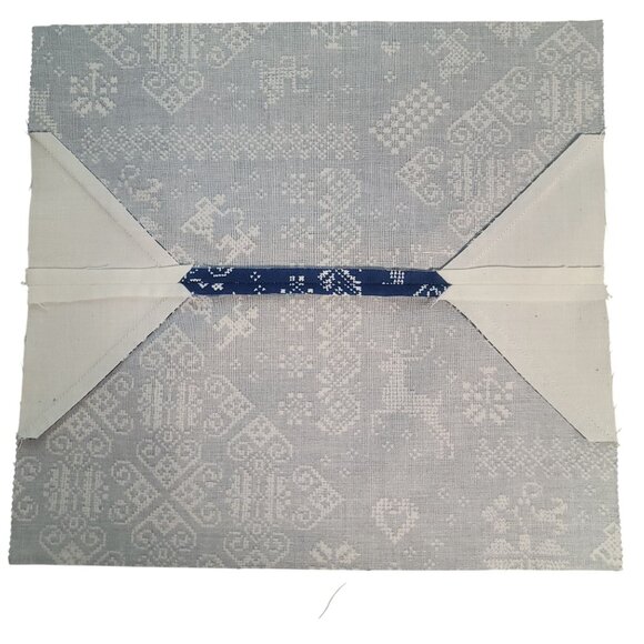 Snowball 14 Completed Quilting Blocks 10" Nordic Design Cotton Fabric Squares - Picture 10 of 16